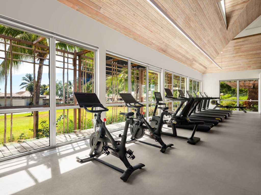 fitness equipment at a resort