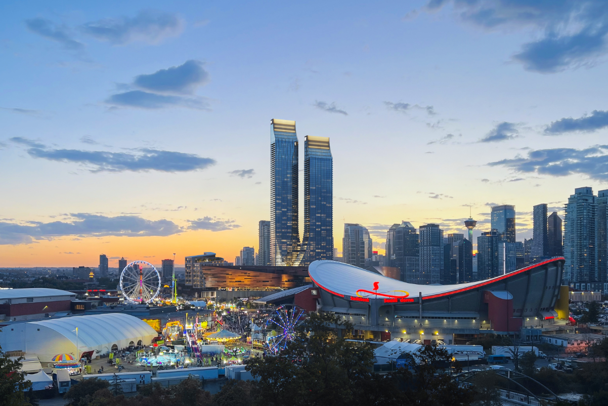 photo-illustration of Calgary's skyline